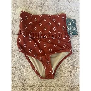 Kortni Jeane High Waist Diamonds Youth 12/13 Swim Bottoms Bikini Q2